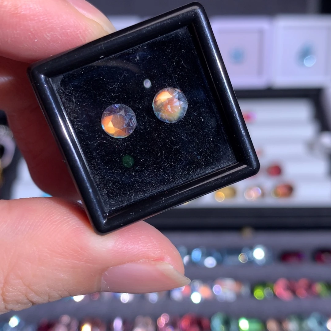 月光石裸石1.73ct一对