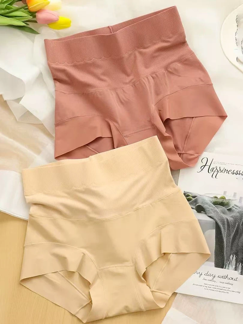 蜗牛家透气高腰常规款塑身美体裤纯色收腹裤三分裤