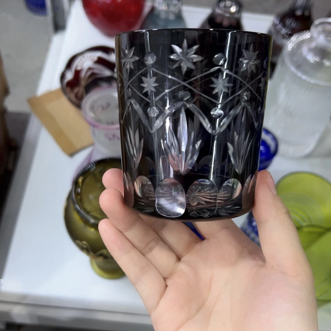 水晶玻璃平底款微瑕一个