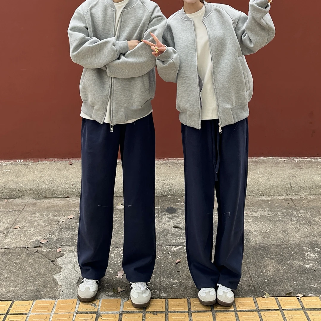 3KU夫妇四季百搭直筒休闲长裤男女情侣运动宽松裤纯色中性K10144