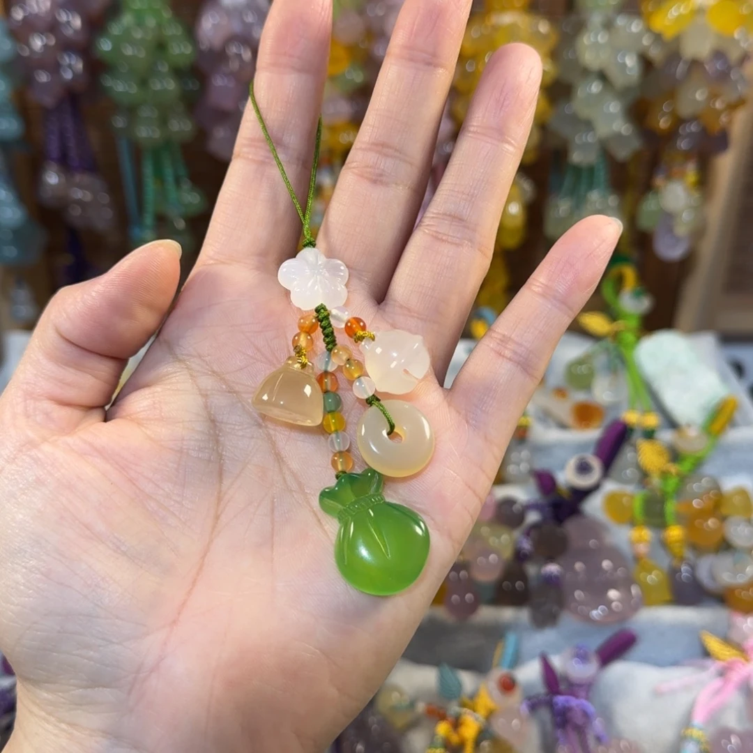 未镶嵌手机挂件玛瑙/玉髓