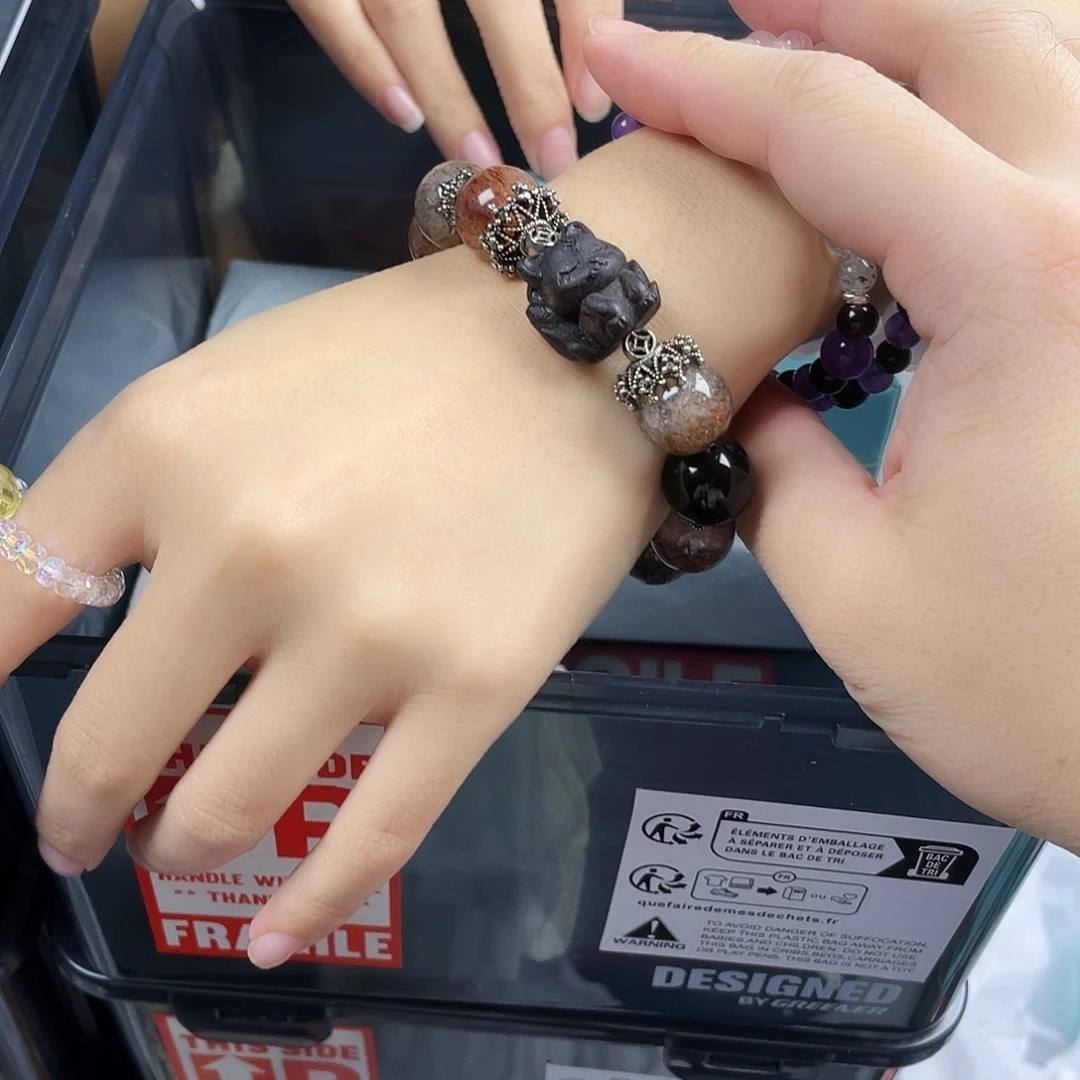 手串银S925镀金镶嵌黄晶