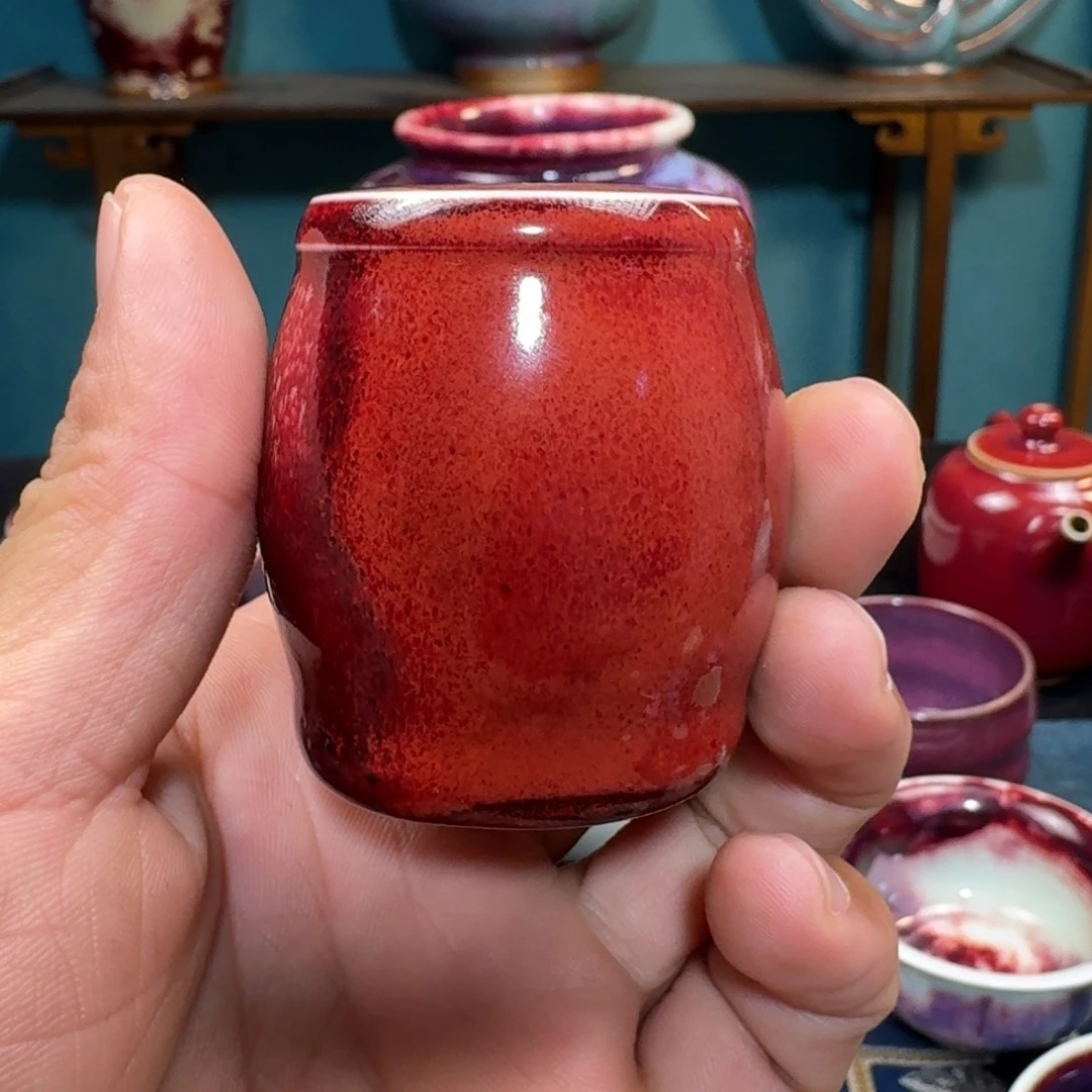 玉***邢杯子陶入窑一色出窑万彩