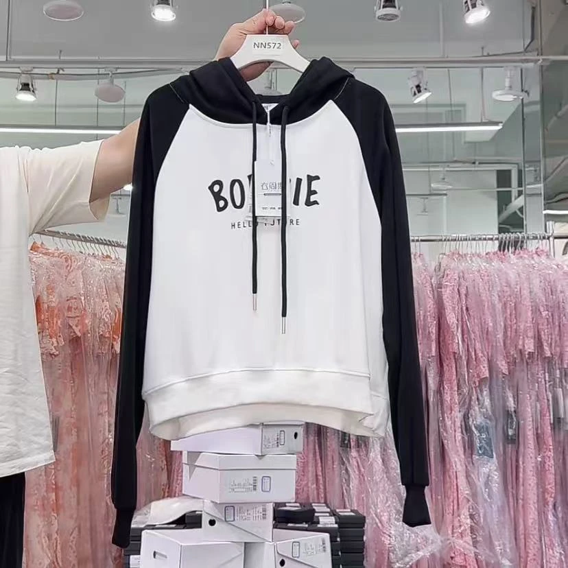 【YZ•衣系列】NN572-时尚女装设计感卫衣百搭休闲圆松重工宽松