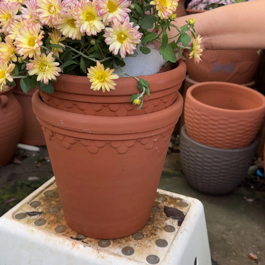紫砂花盆口24高23宜兴紫砂