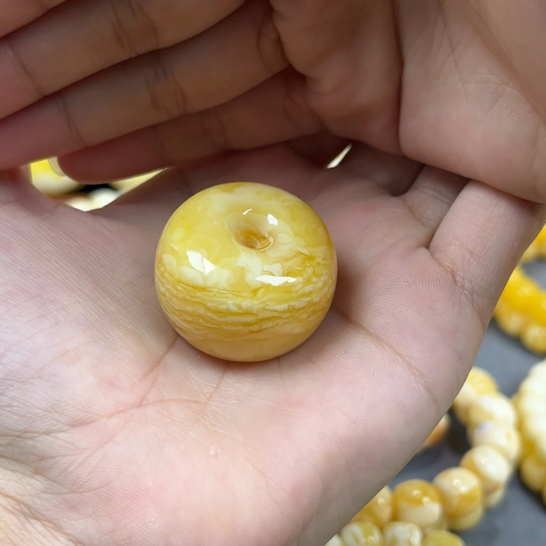 琥珀未镶嵌手串扣子