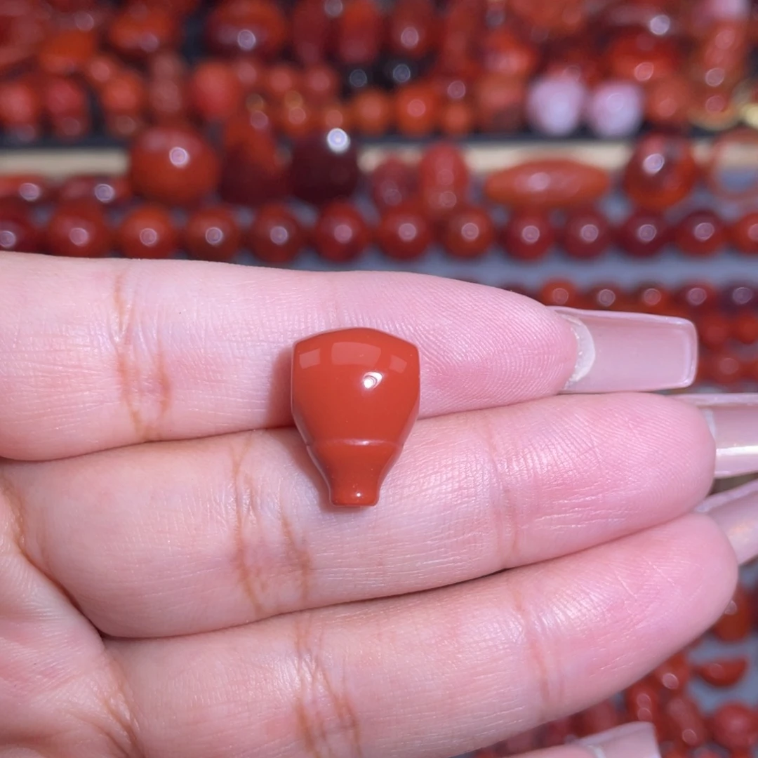 菠***萝南红玛瑙未镶嵌三通