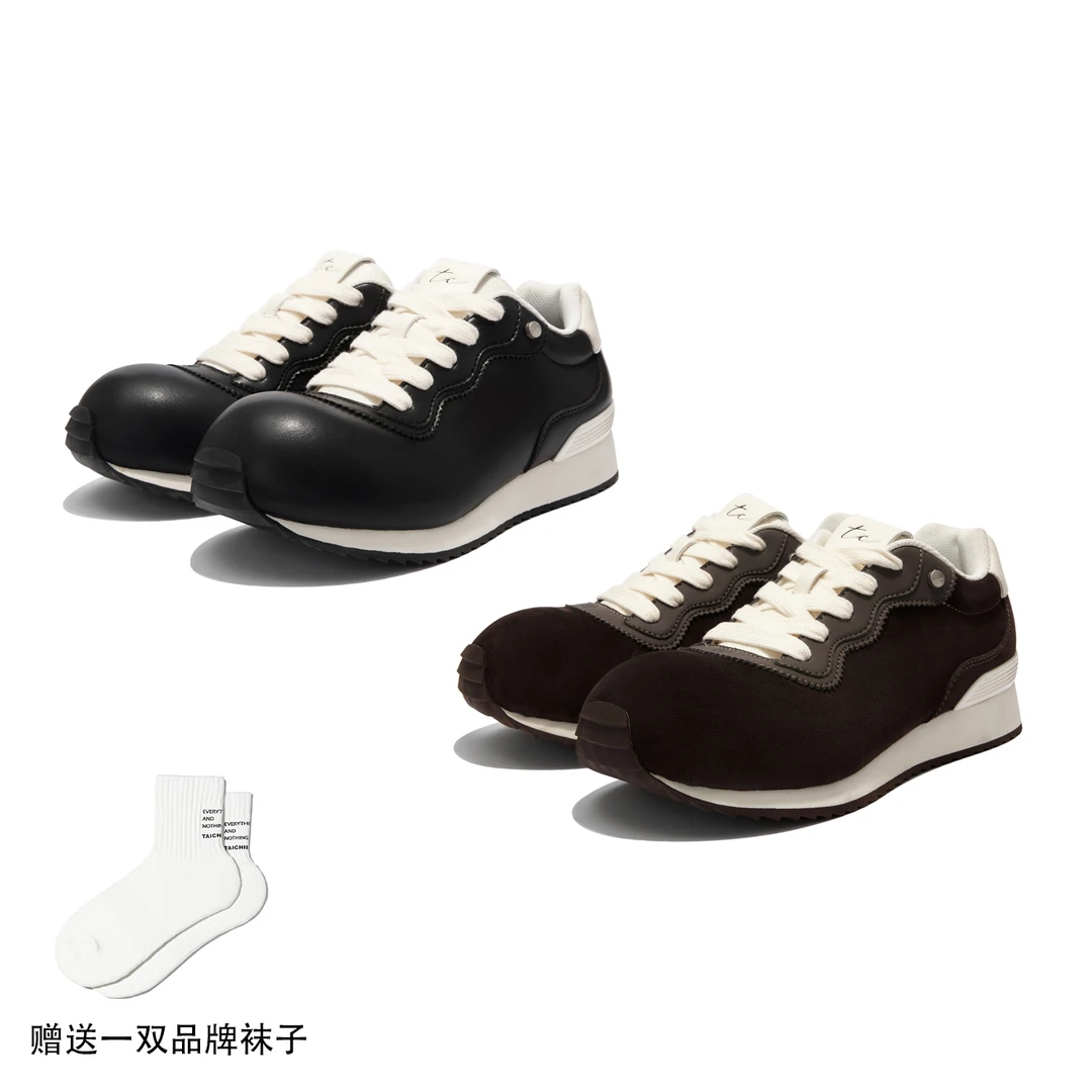 TAICHIISM 米奇卡通风复古户外真皮增高面包休闲慢跑鞋cleanfit