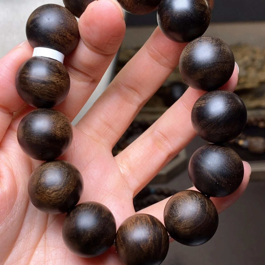 沉香手串越南芽庄瘤疤白棋楠1.8