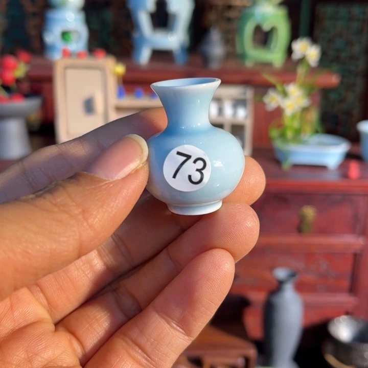 摆件微陶老王迷你花瓶