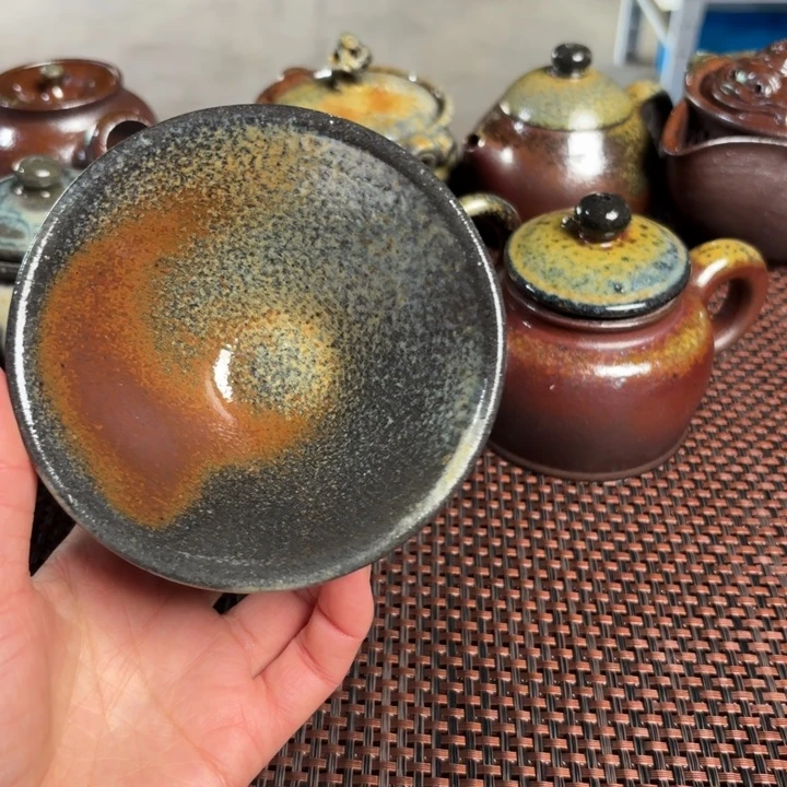 紫砂茶杯龙凤大杯