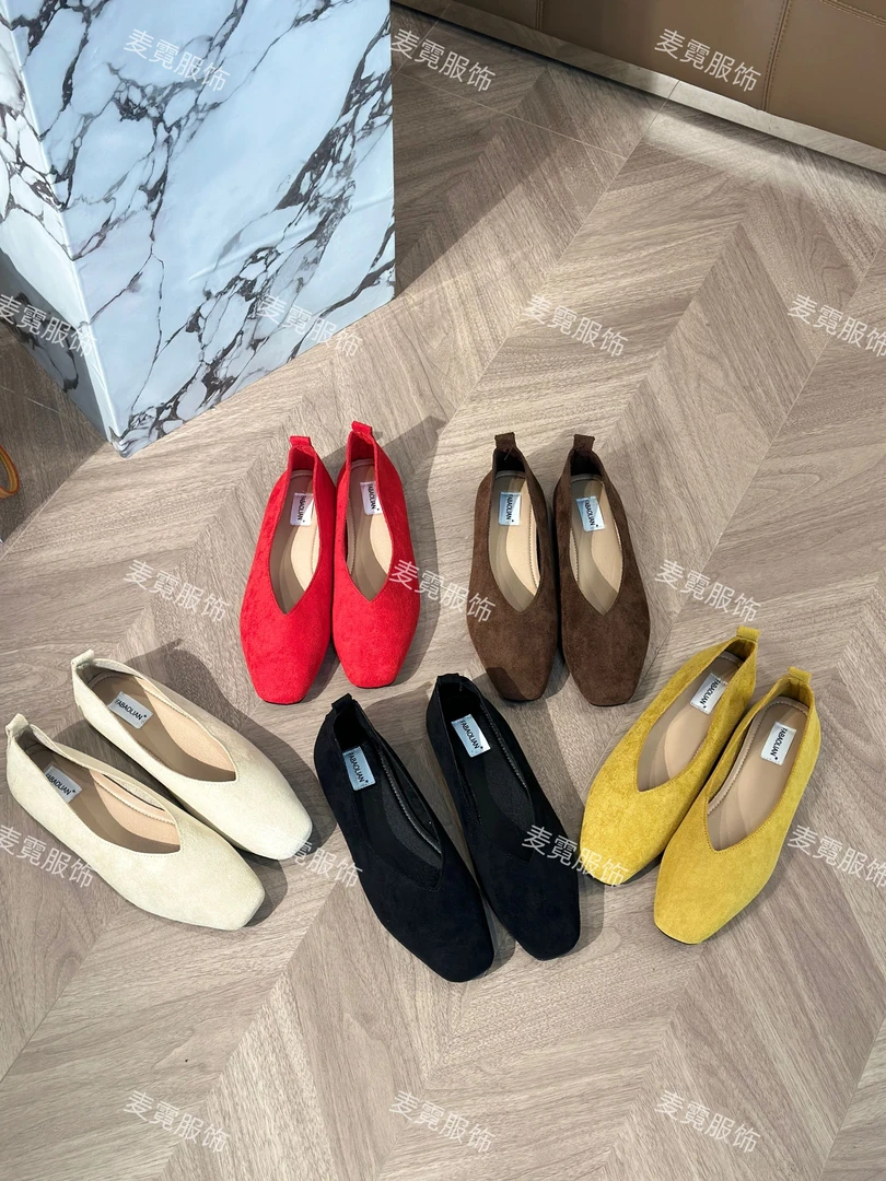 2025春夏新款法式一脚蹬方头小单鞋