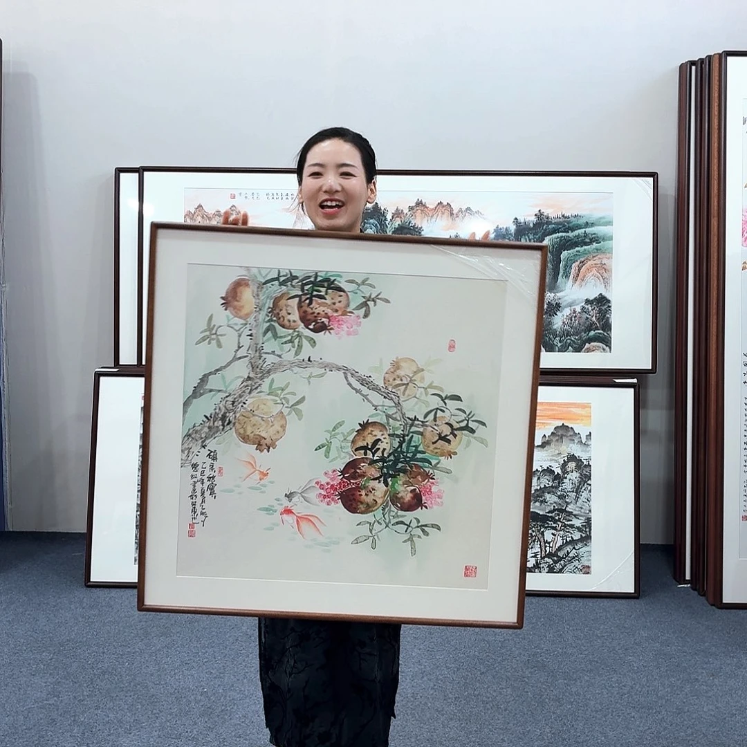 国画手绘作品80*80尺寸