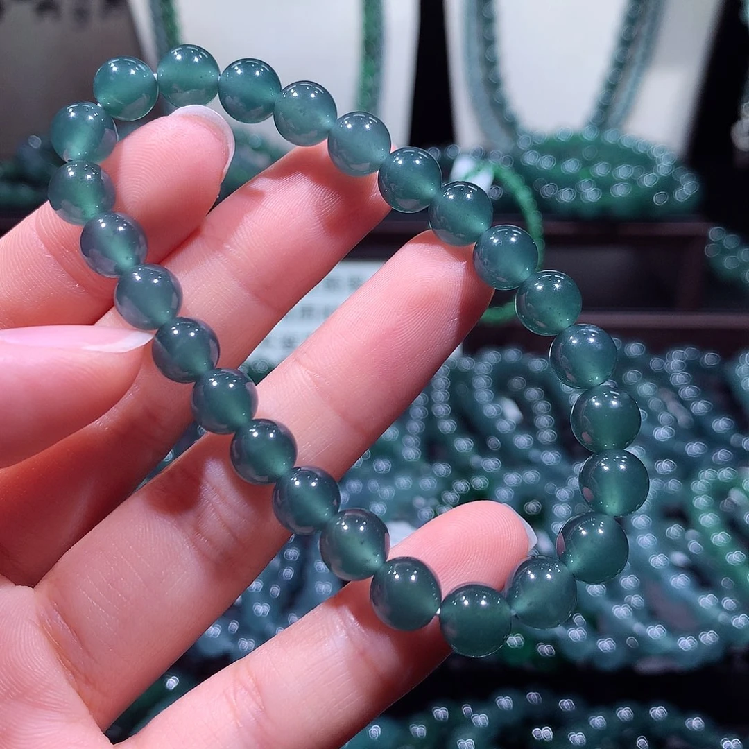 翡翠未镶嵌手链天然A货翡翠手串8