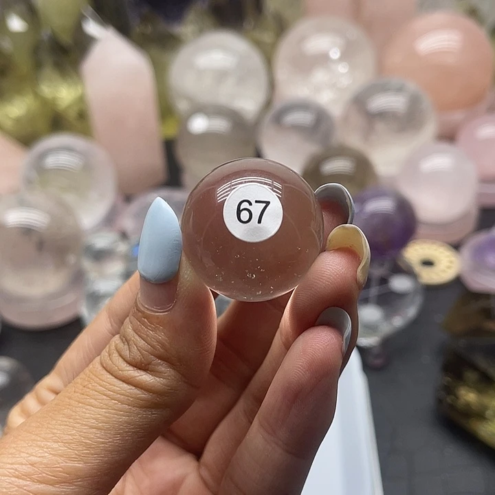 c***o水晶珠宝半成品未镶嵌67白水晶球