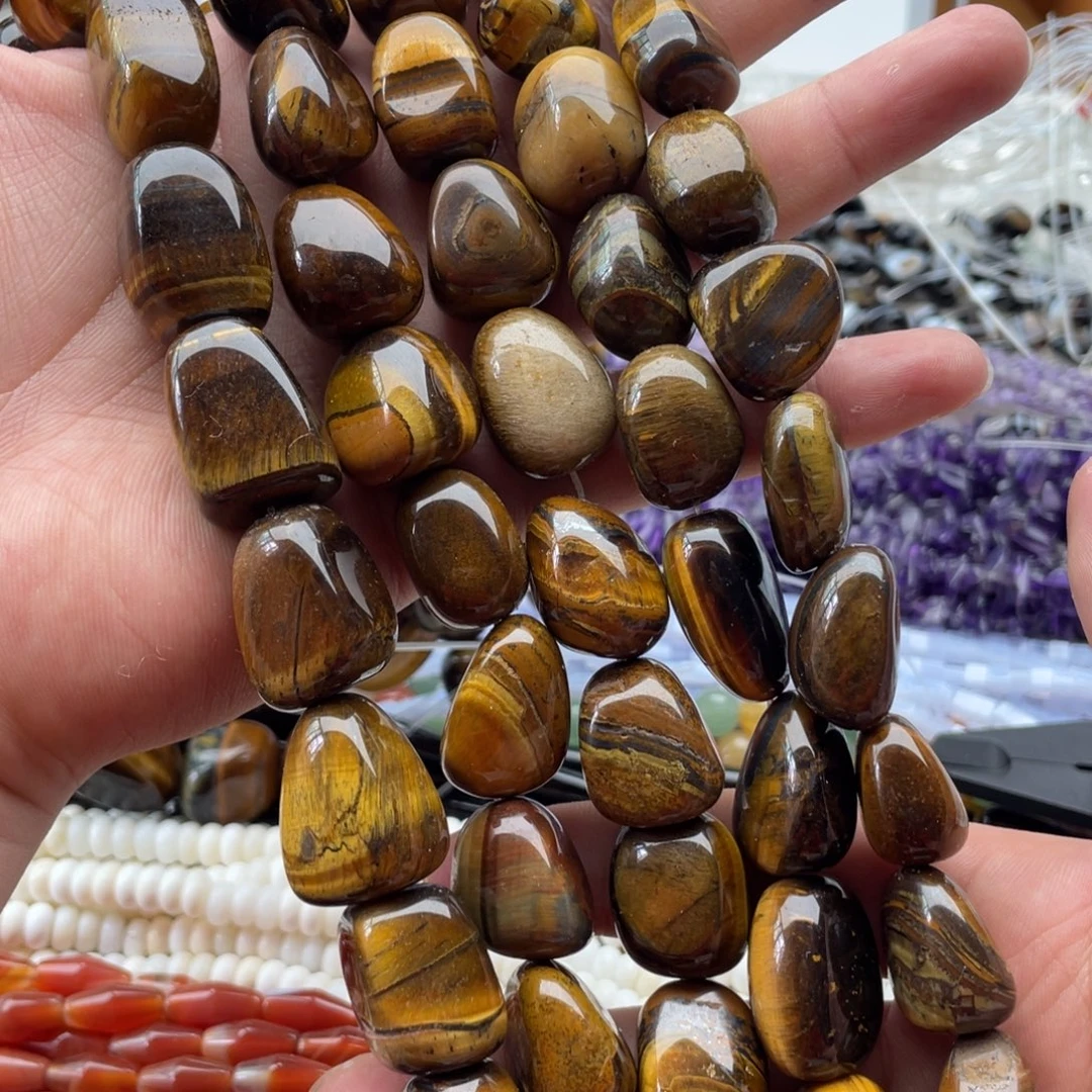 玛瑙/玉髓合金珠宝半成品一条装虎眼随行珠卡14～18mm左右