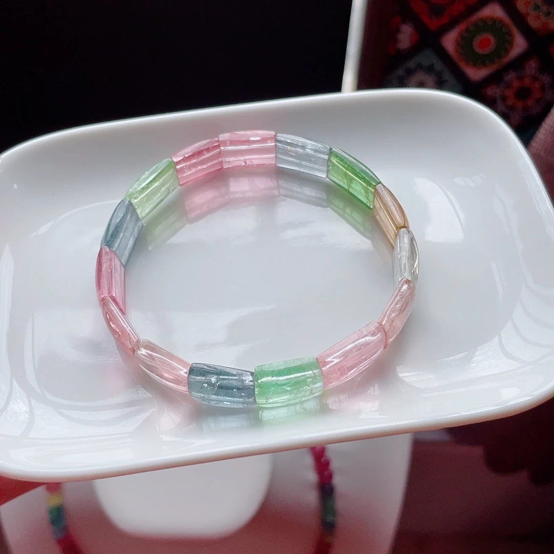 碧玺未镶嵌手链碧玺手链