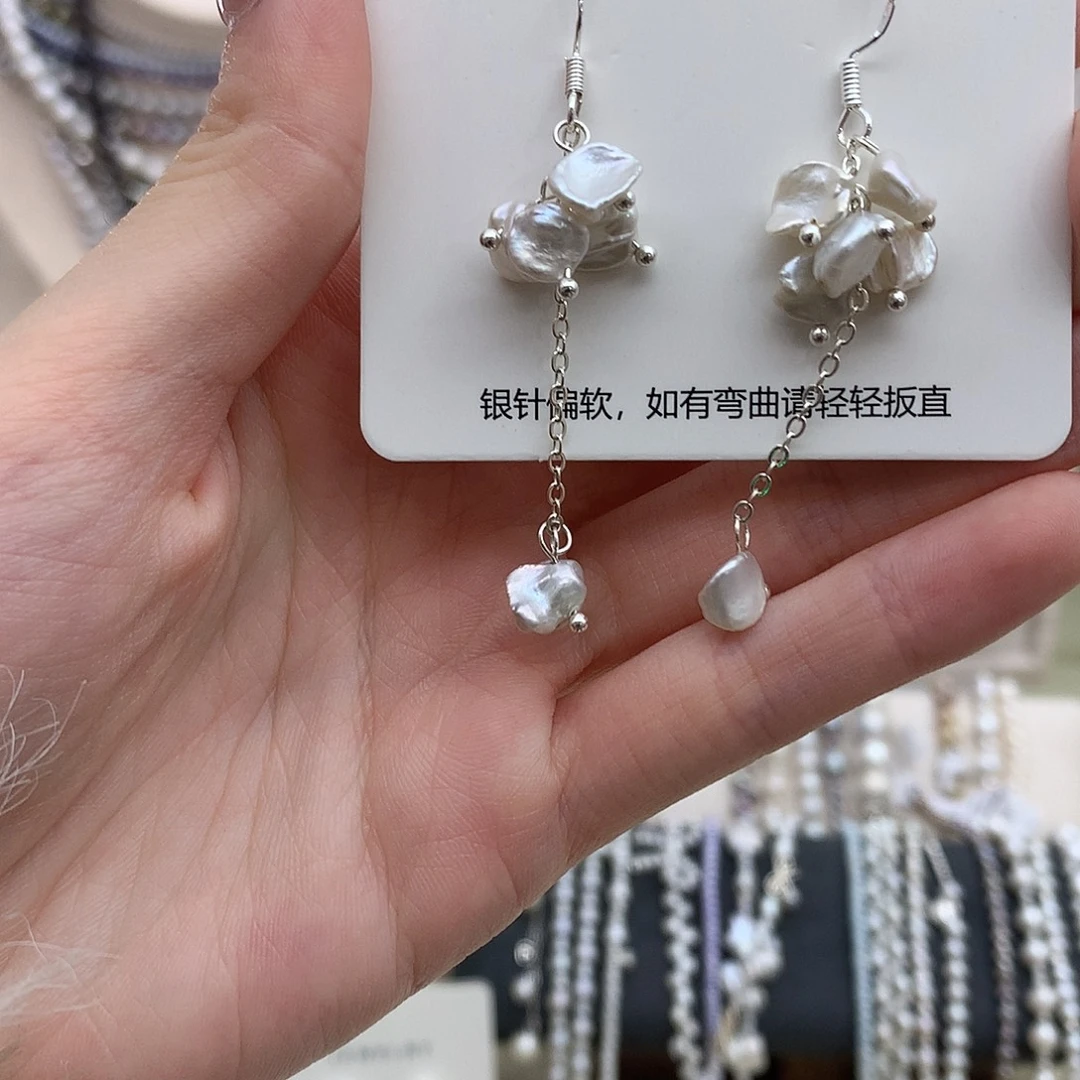 耳饰淡水珍珠银S925镶嵌