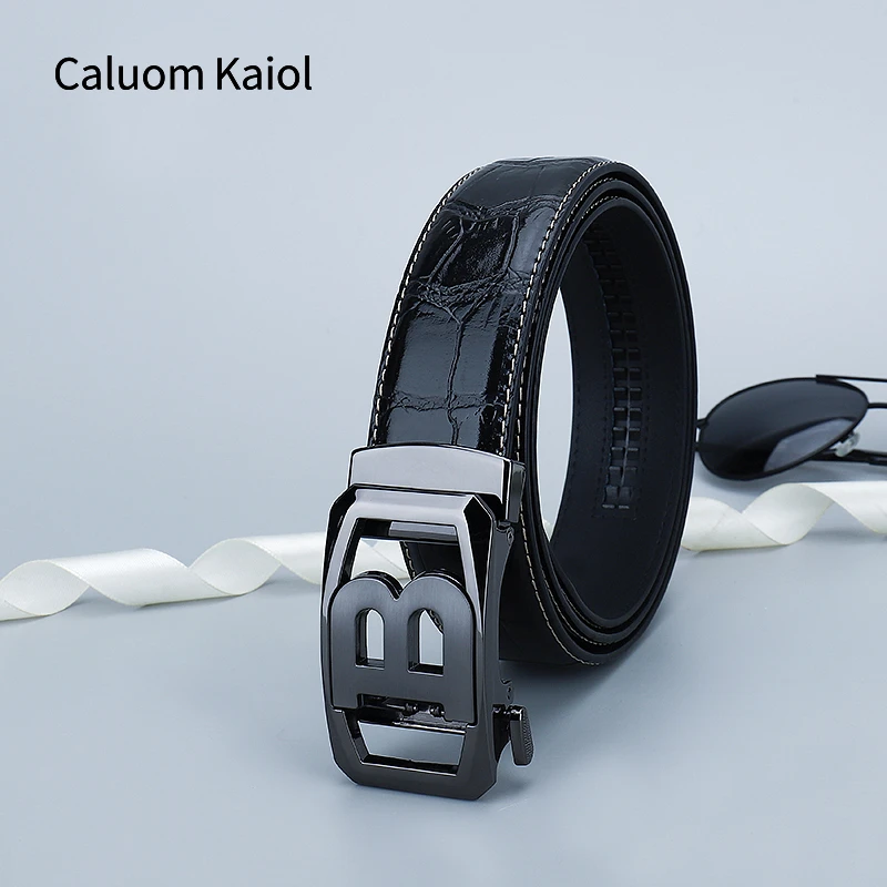 Caluom Kaiol品牌男士皮带真皮潮流时尚高档百搭男款裤腰带礼盒装