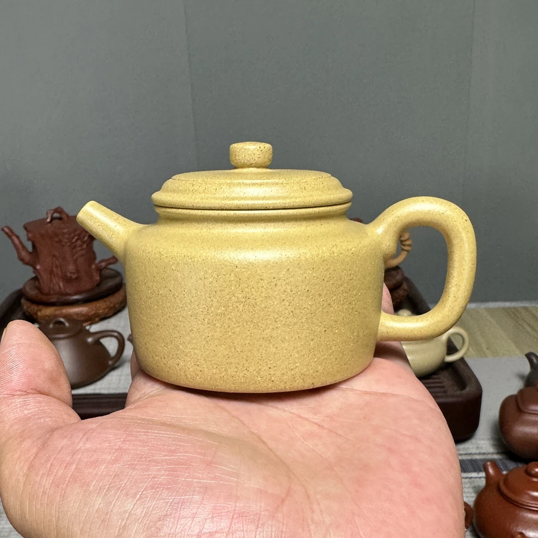 超精工全手工德钟小容量品茶器原矿台西绿泥125cc
