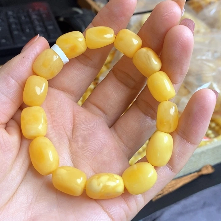 琥珀未镶嵌手链天然无优化琥珀蜜蜡