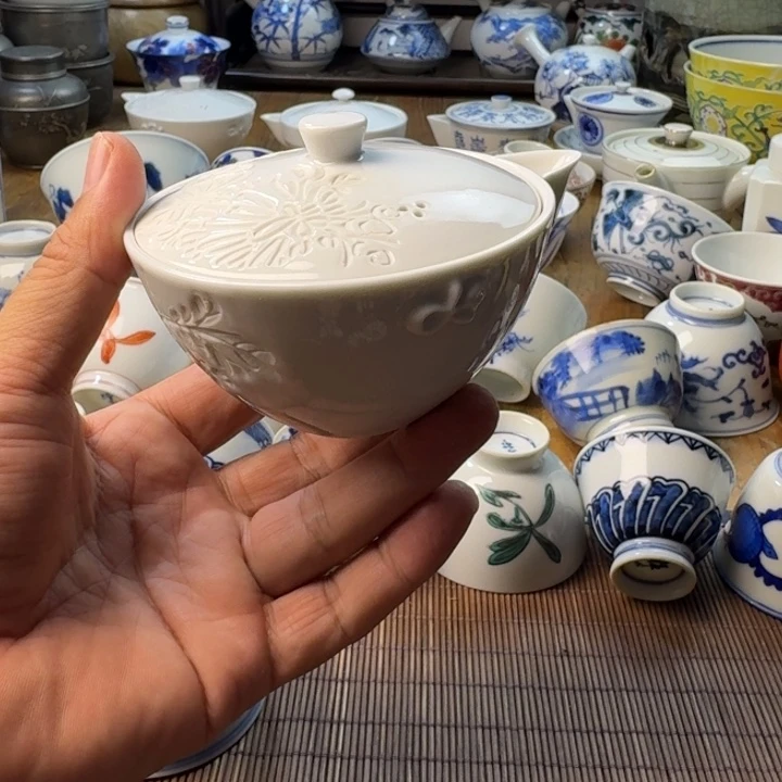 青花瓷器杯子茶具