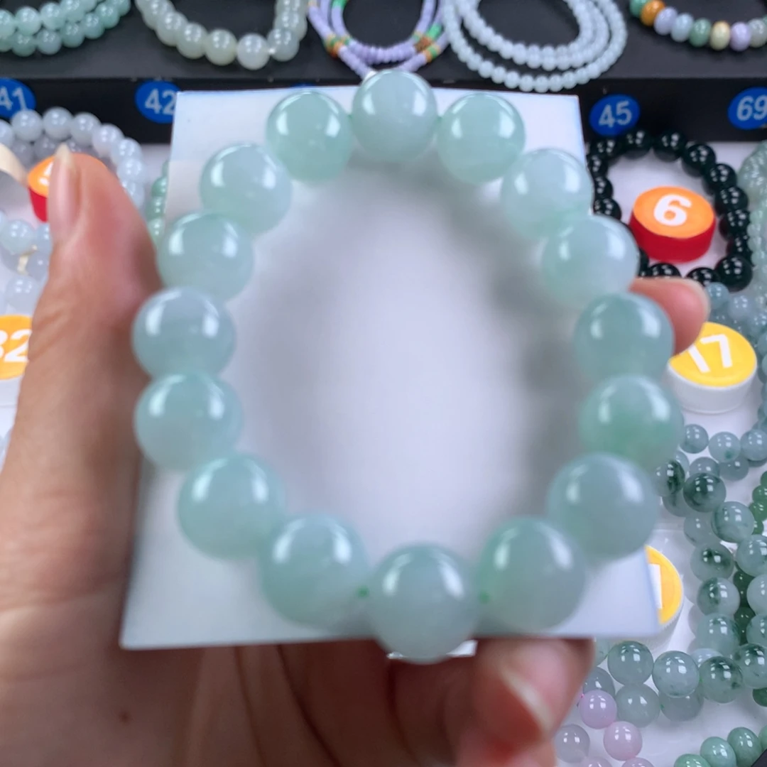 翡翠未镶嵌手链卡12.9