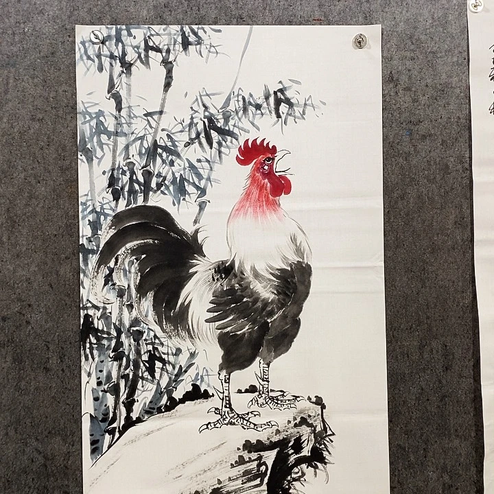 建***人国画四尺整张138:68厘米平安大吉