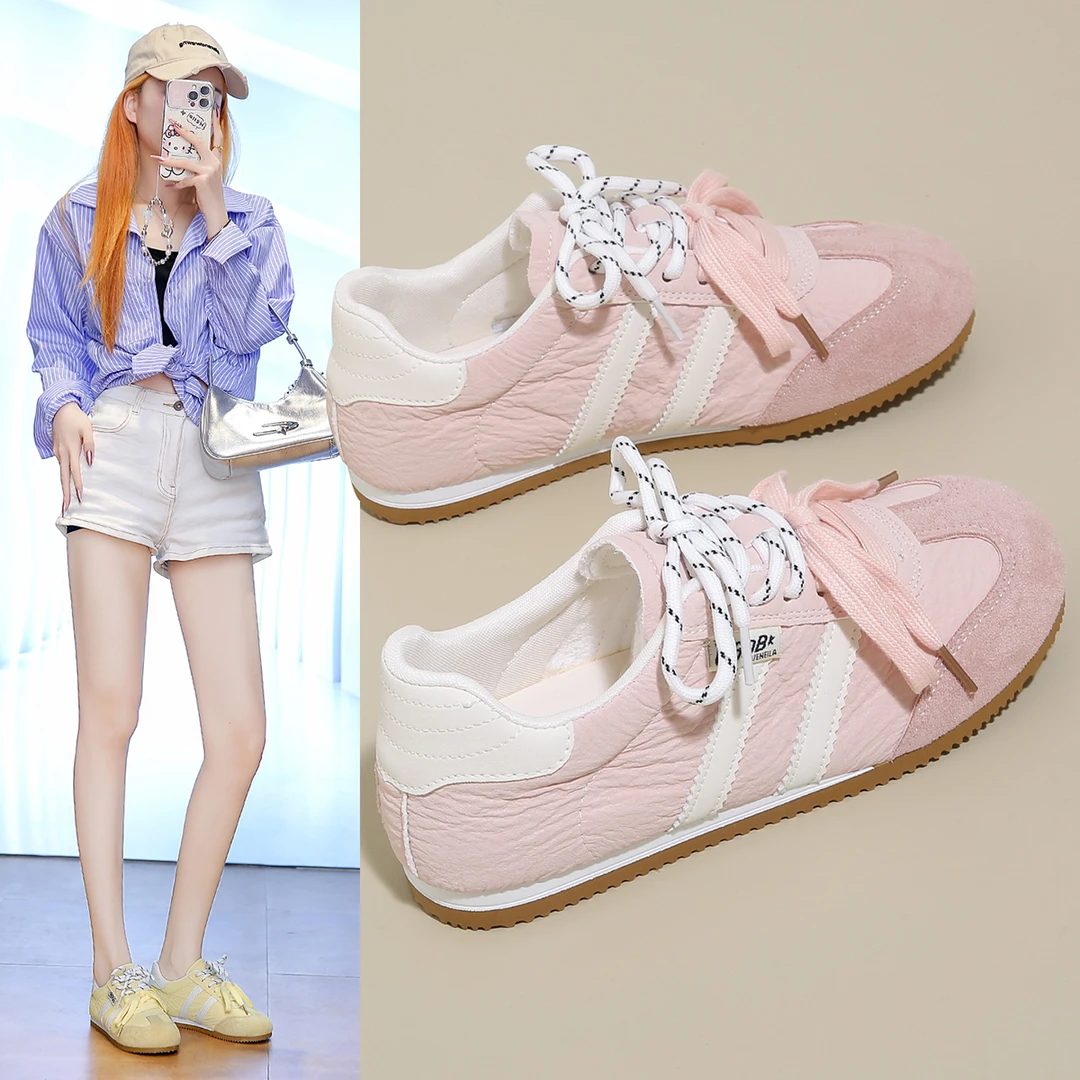 阿甘鞋女鞋经典薄底德训鞋2025新款轻便休闲百搭小白鞋运动鞋