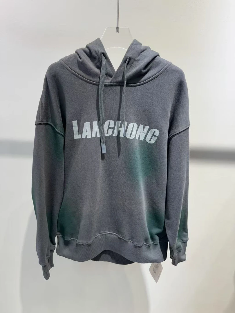 XTJ STUDIO童装 设计师款 LC中大童 晕染连帽卫衣 春款