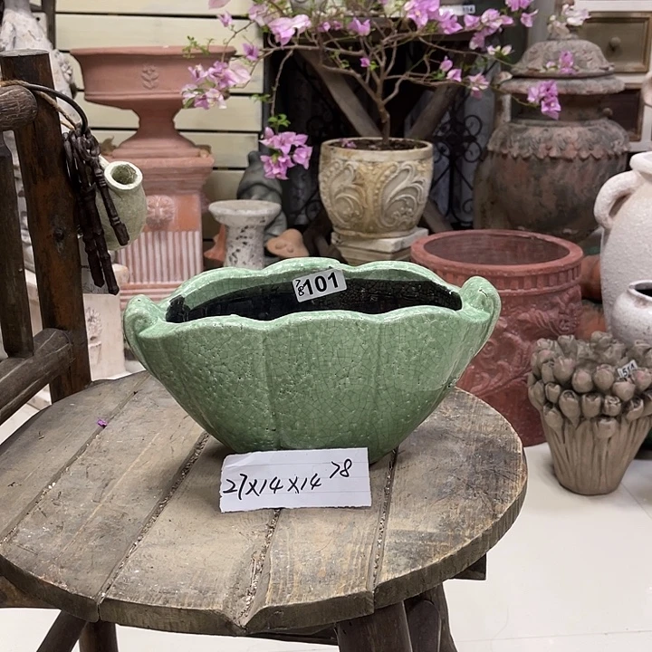 青***楼101绿色贝壳盆111