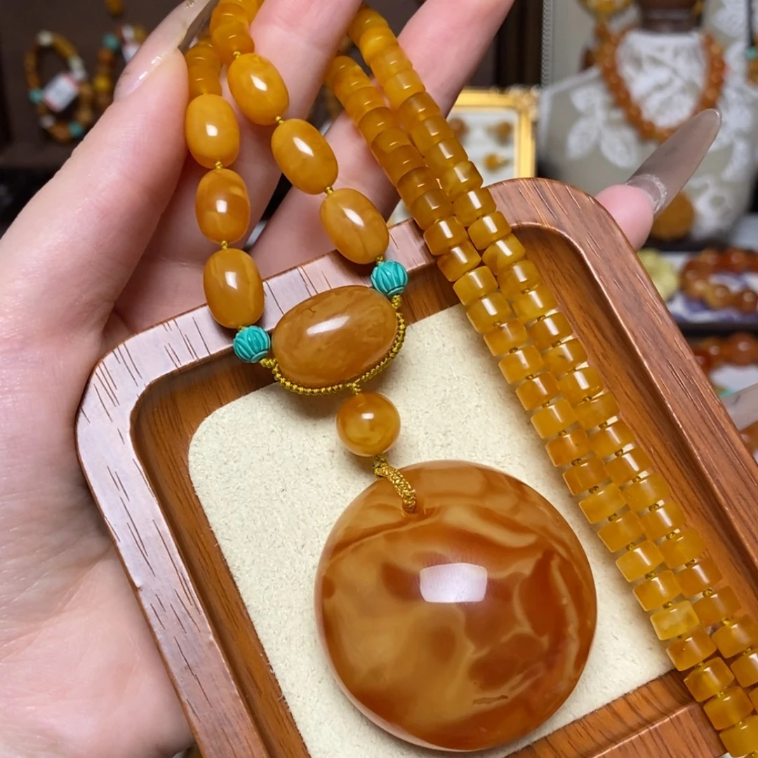 【闪购商品】蜜蜡项链未镶嵌项链