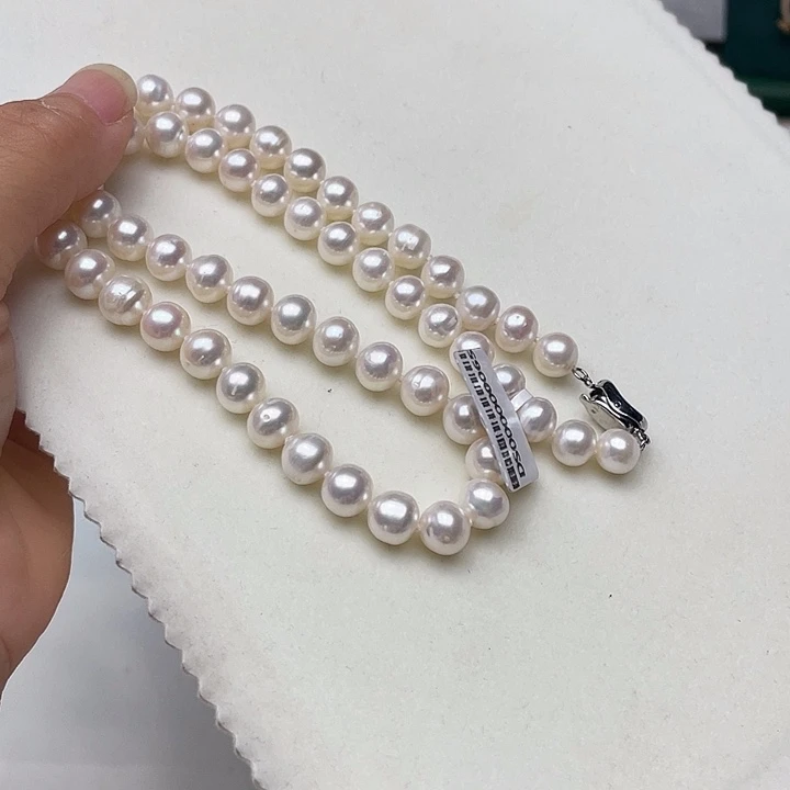 淡水珍珠未镶嵌颈饰卡9➕极光白炫彩50厘米
