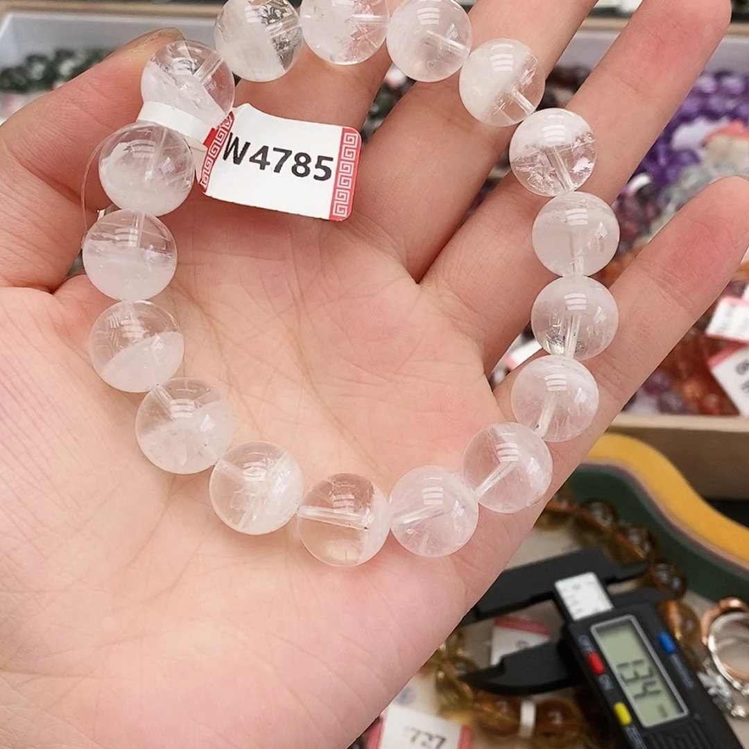 未镶嵌手链水晶W4785 白幽灵 13m+