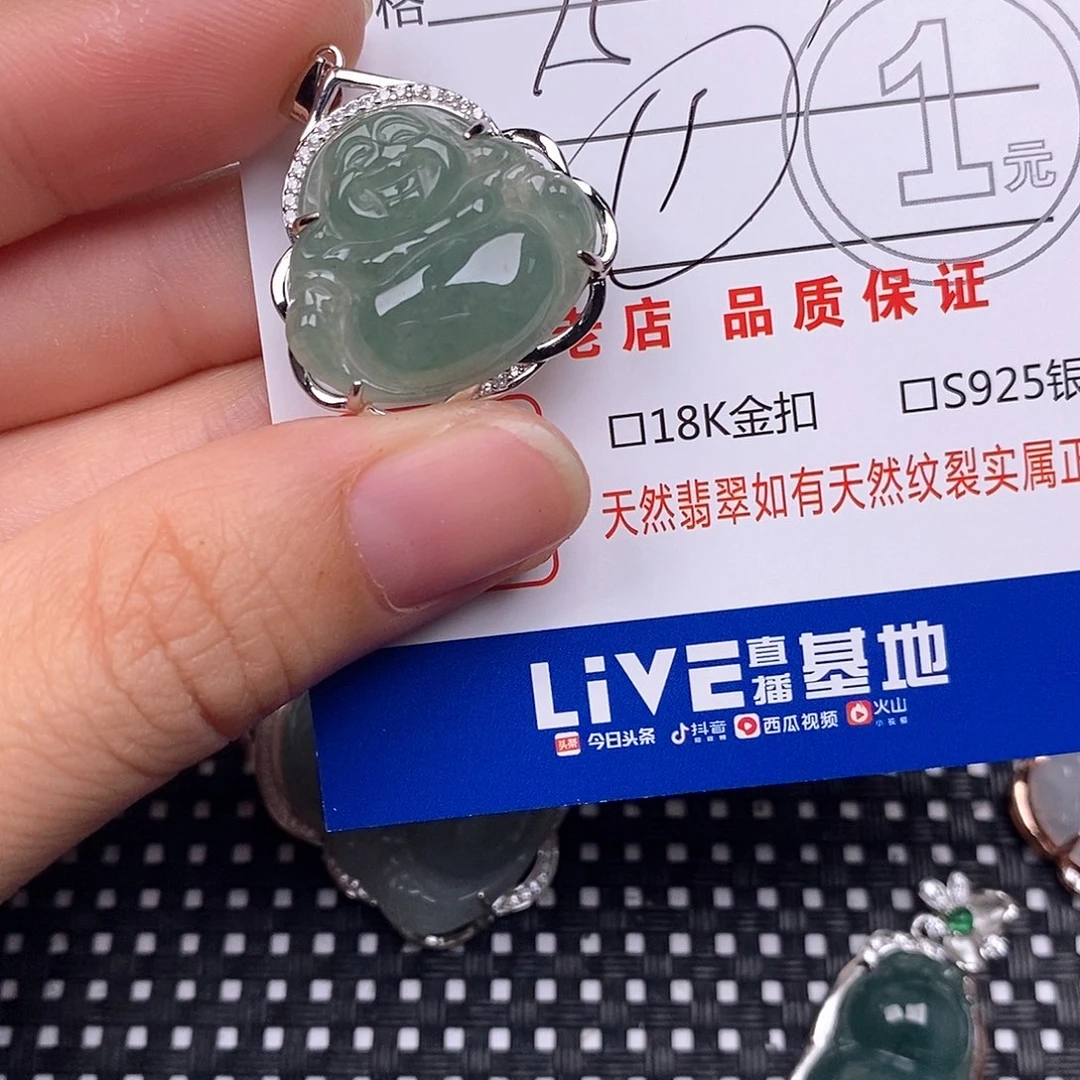 翡翠银S925镶嵌颈饰