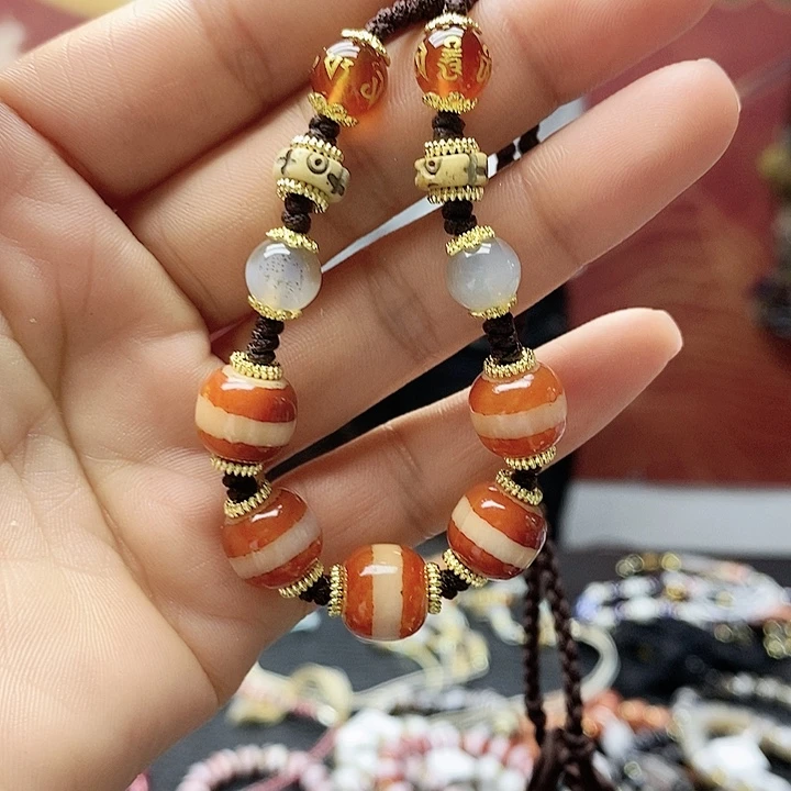 玛瑙/玉髓合金颈饰