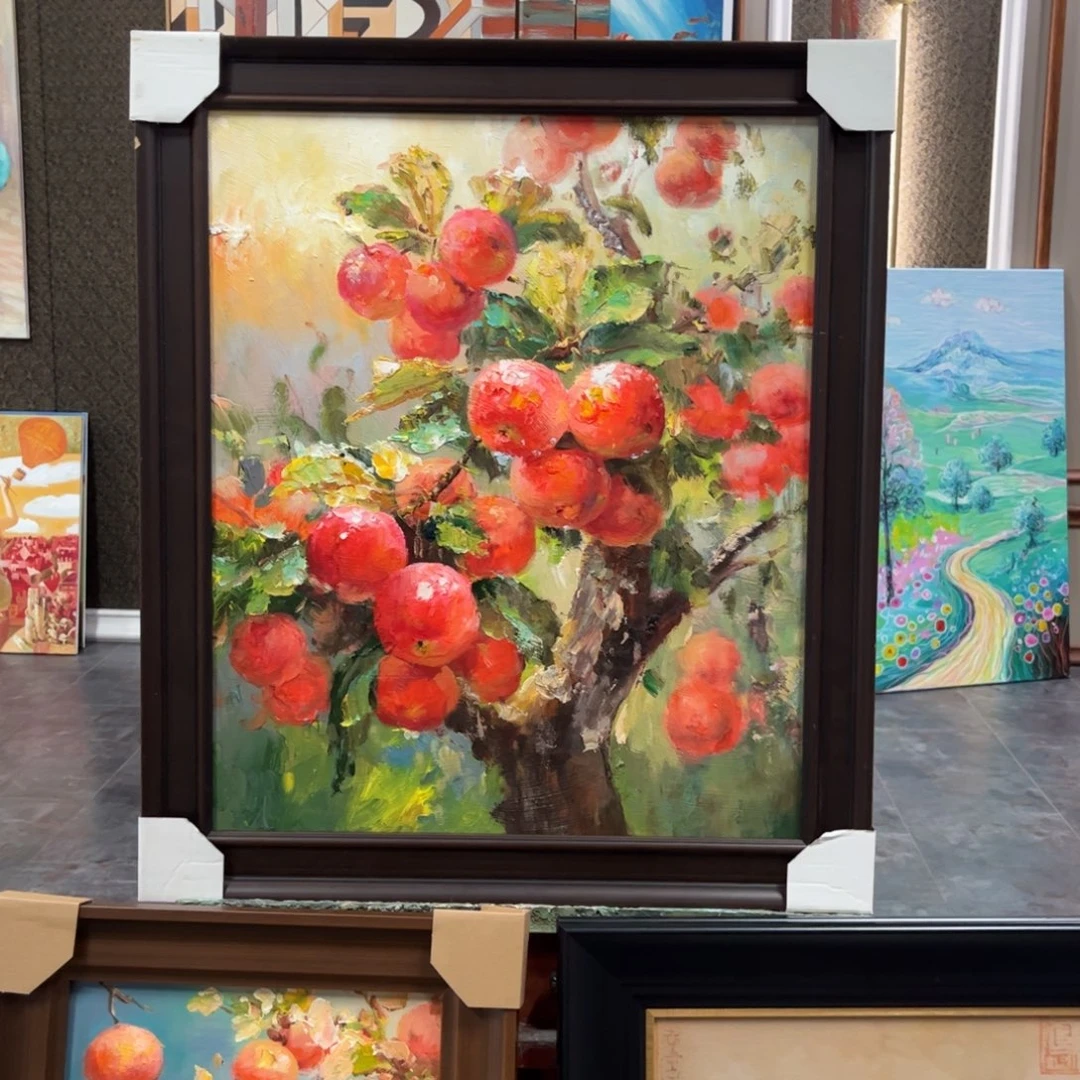 油画餐厅苹果纯手绘油画