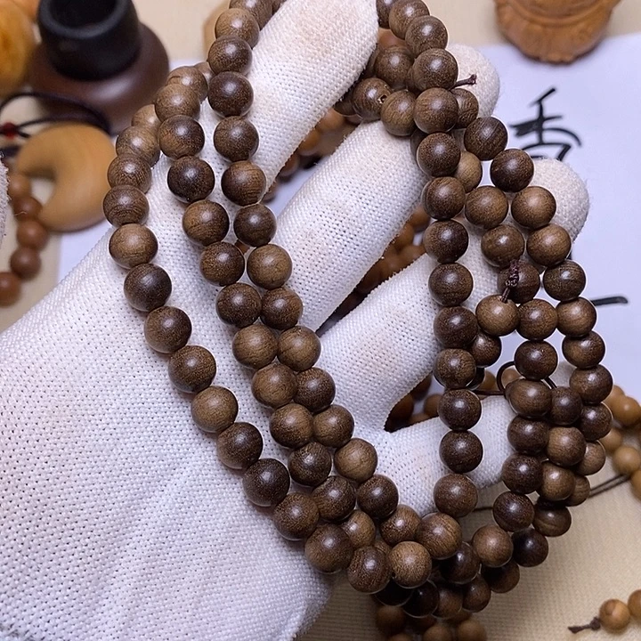 用***9手串/手链檀香木老山檀香水埋阴沉0.8/108沉水