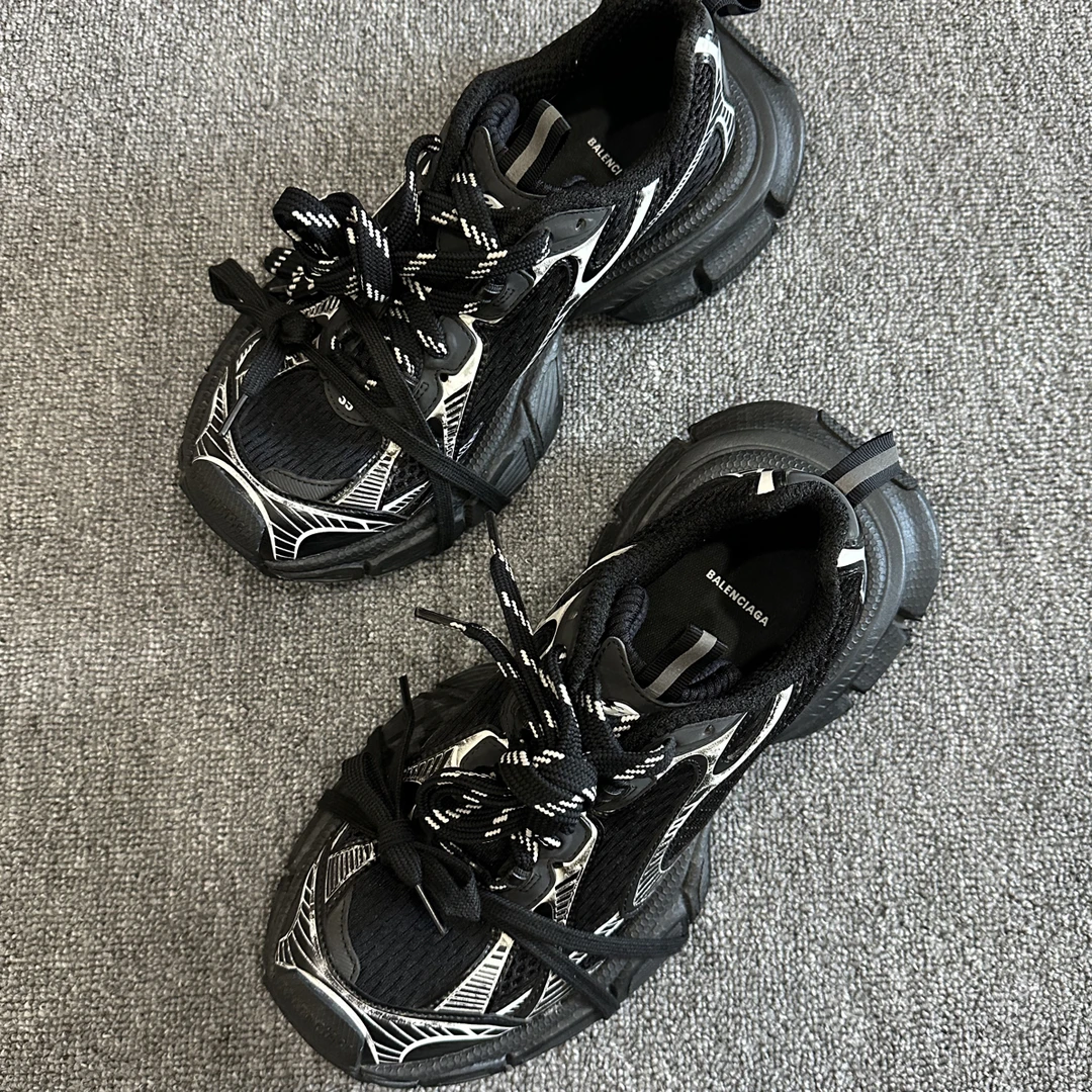 99新 Balenciaga/巴黎世家 3xl 黑银 老爹鞋 39