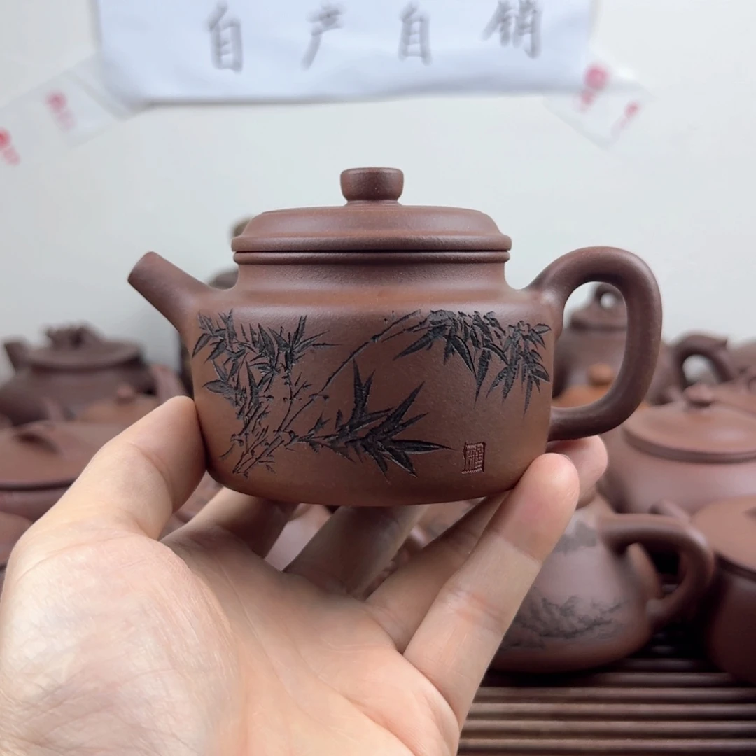 茶壶紫砂德钟220cc台西嫩底槽清