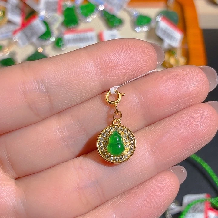 翡翠足银镶嵌颈饰福利ps46