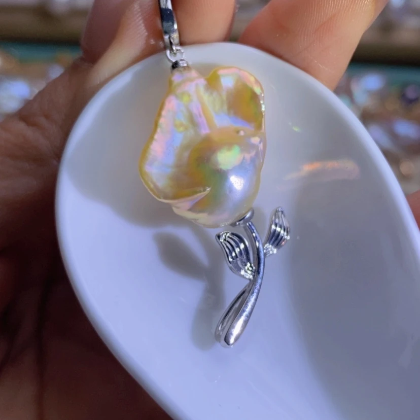 【闪购商品】淡水珍珠天然珍珠（微瑕）合金