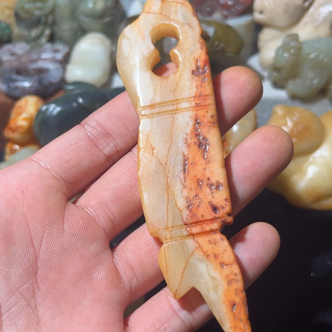 花***仔和田玉未镶嵌挂件