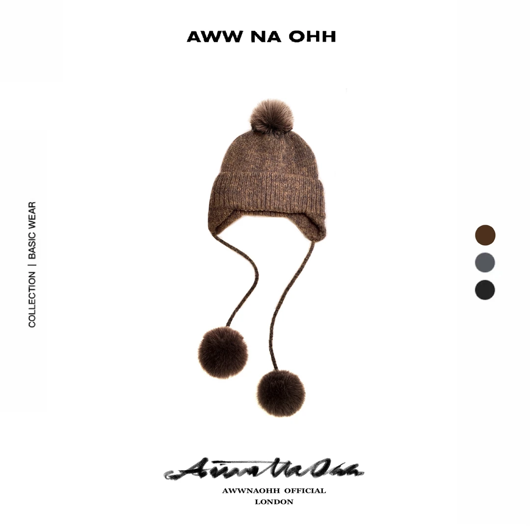 【SSS买手店】Awwnaohh保暖针织冬季防风护耳出游雪地帽