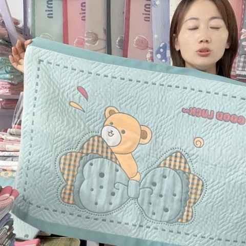 棉纱布特价绿色大熊