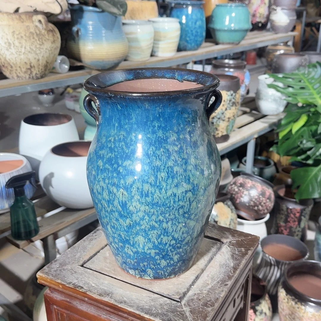 紫砂花盆晚上花盆直播0926-512高度33口20