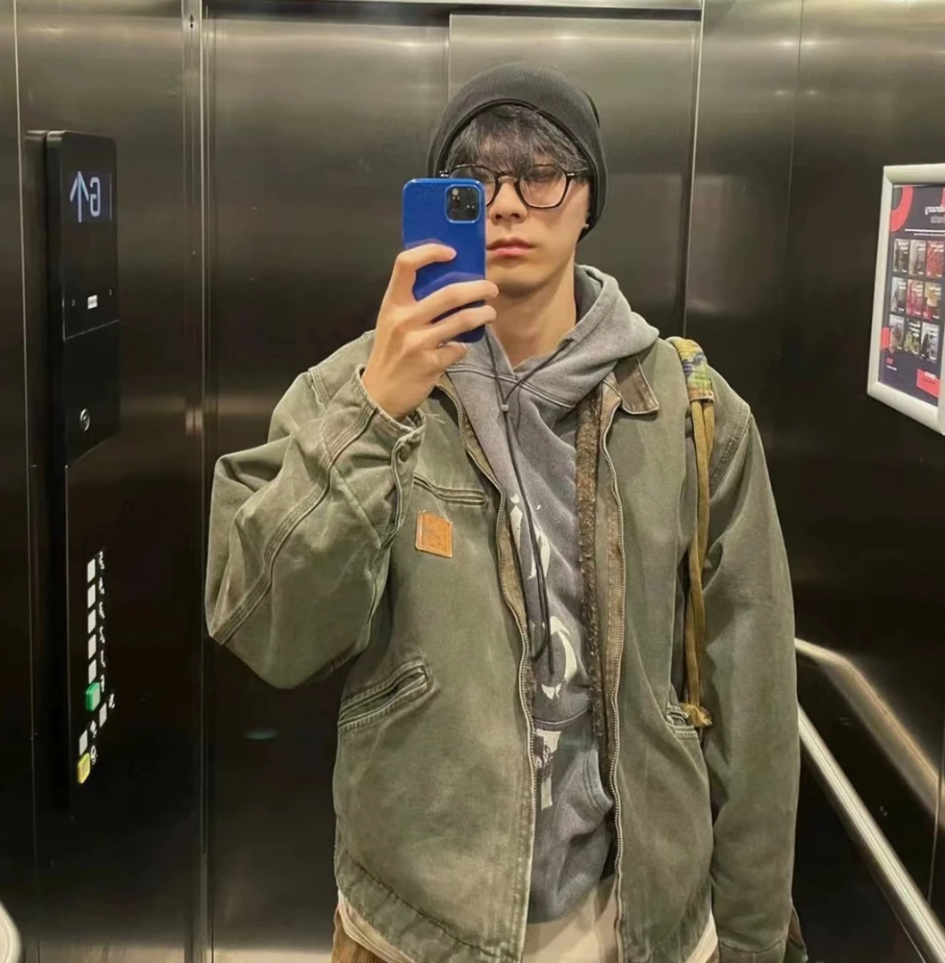 重磅水洗复古做旧底特律工装J01风格J97夹克休闲外套美式百搭·1