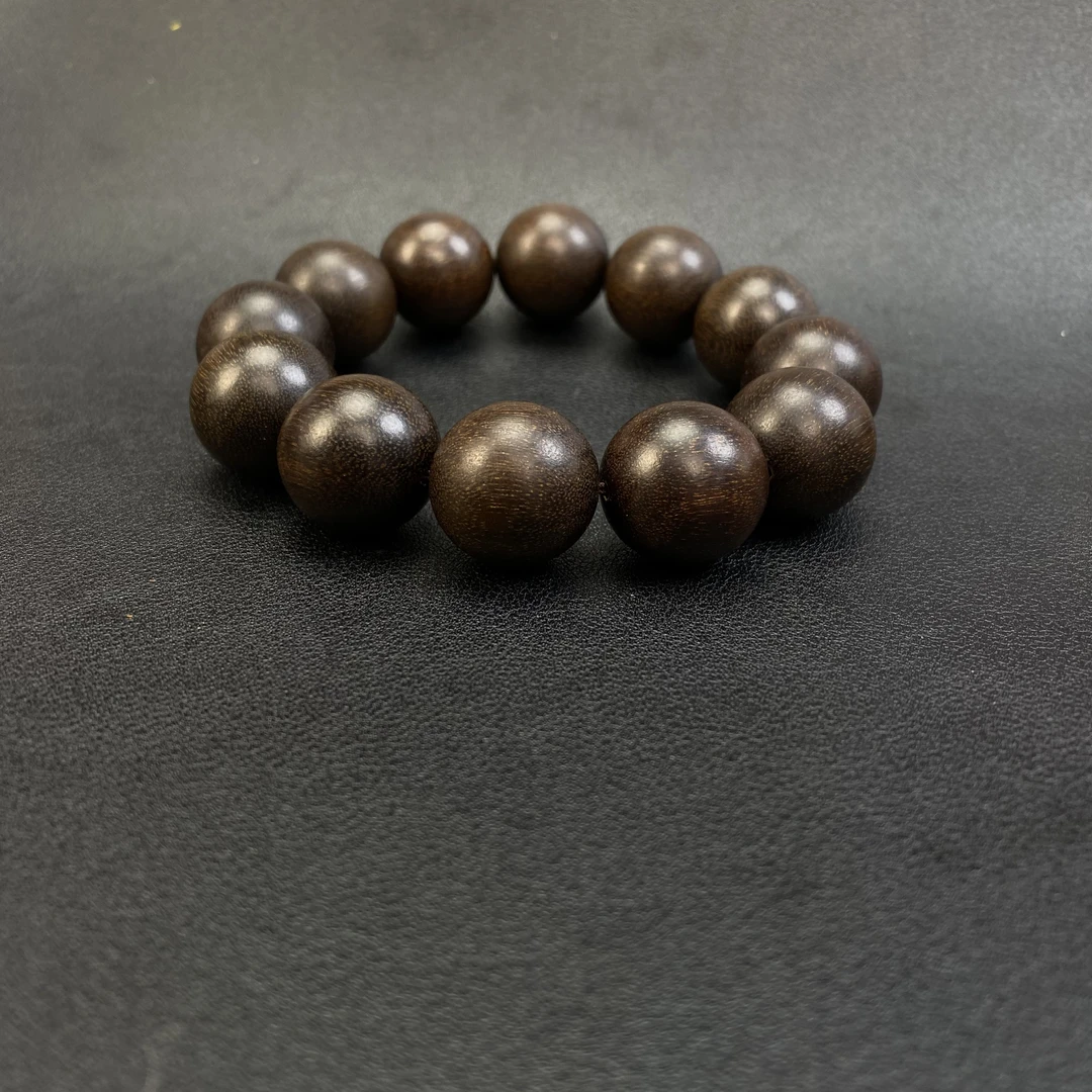 【老孙】黑金贡木2.0*12颗单圈手串