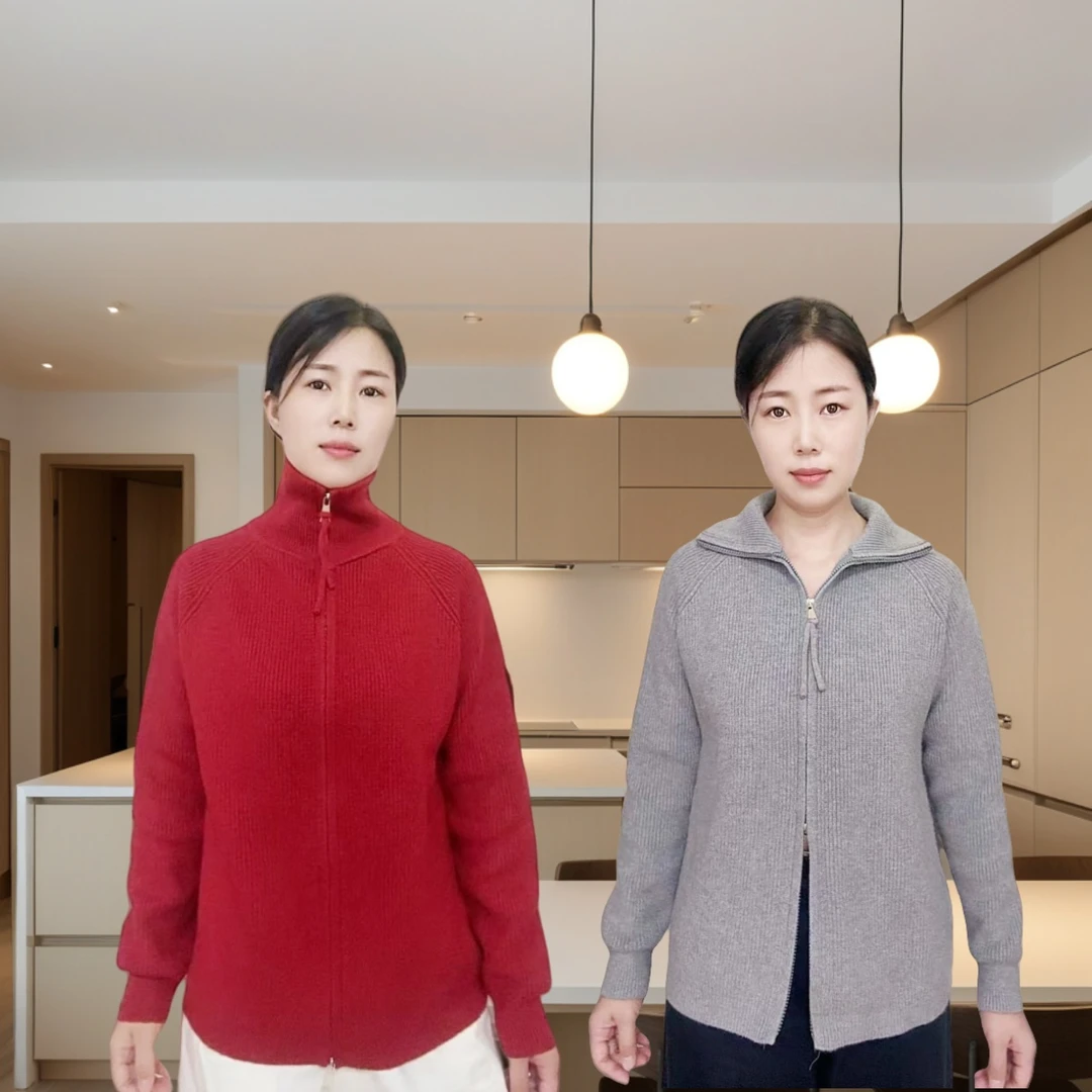 25秋冬新款加厚保暖开衫加绒休闲毛衣外套女款