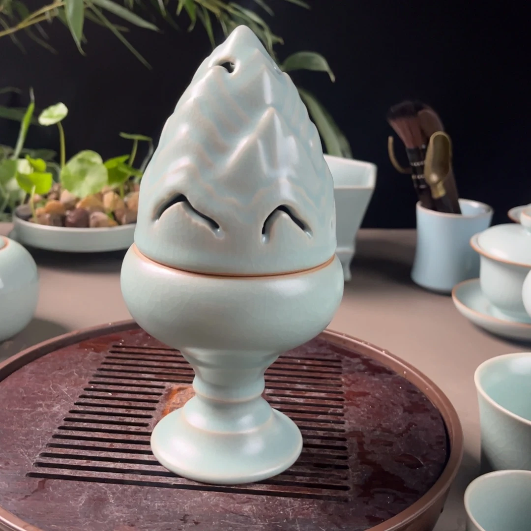 原矿汝瓷玛瑙入釉香薰
